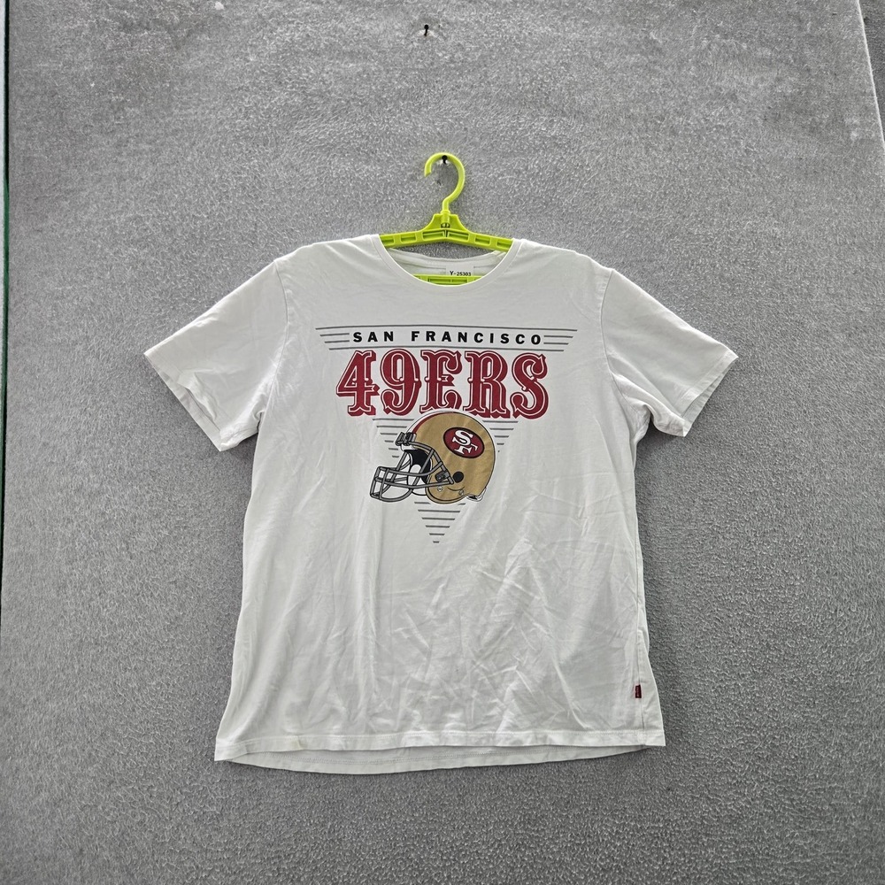 San‎ Francisco 49ers Men Shirt XL White Levi's Graphic Print Helmet Sports